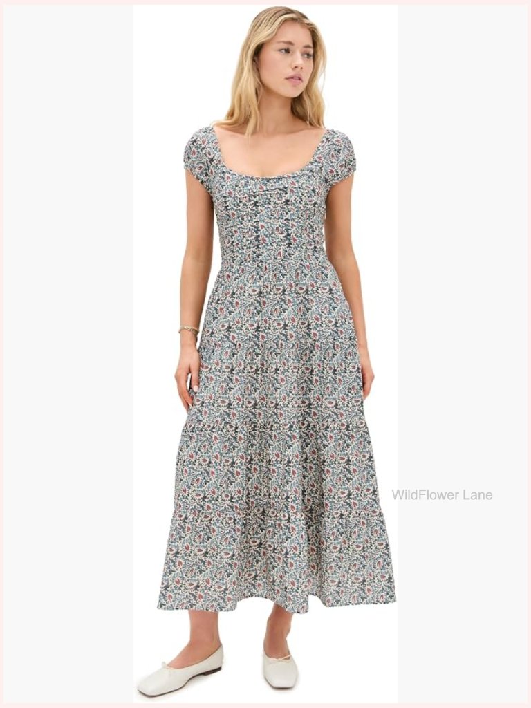 Midi A-Line Casual Dress With Pockets